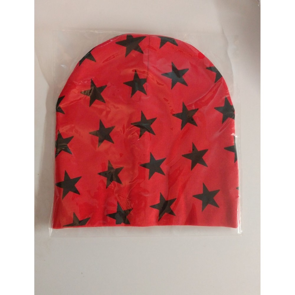 Red with Black Stars Kid Beanie